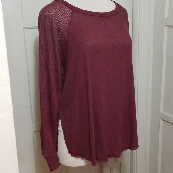 Urban Outfitters Tops - 3/$20 Urban outfitters OUT FROM UNDER burgundy oversize thermal